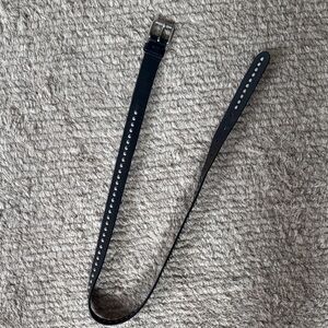 Prada Black Studded Leather Belt